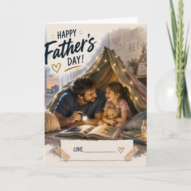 Personalized Father Daughter Greeting Card (Front)