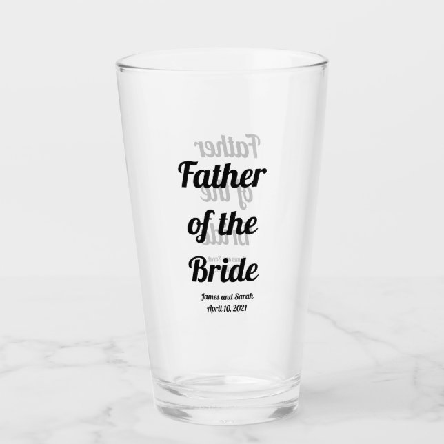 Personalized Father of the Bride Glass (Front)