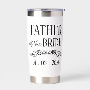 Personalized Father of the Bride or Father of Groo Insulated Tumbler