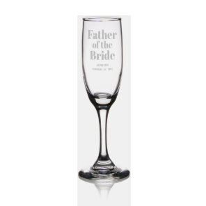 Personalized Father of the Bride Wedding Champagne Flute