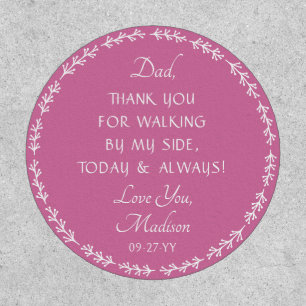 Personalized Father Of The Bride Wedding Gift Tie Patch