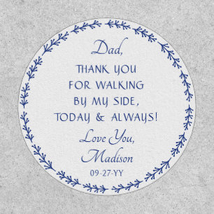 Personalized Father Of The Bride Wedding Gift Tie Patch