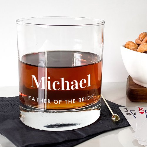 Personalized Father Of The Bride Wedding Gift Whiskey Glass