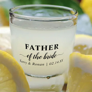 Personalized Father of the Bride Wedding Party Shot Glass