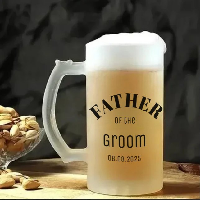 Personalized Father of the Groom Beer Mug (Creator Uploaded)