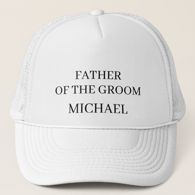 Personalized FATHER OF THE GROOM Cap (Front)
