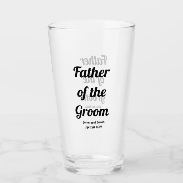 Personalized Father of the Groom Glass (Front)