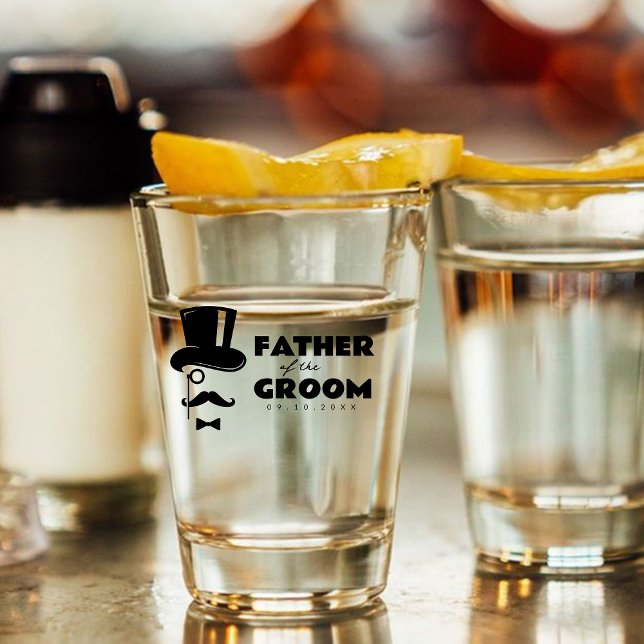 Personalized Father of the Groom Wedding Day Gift Shot Glass (Creator Uploaded)