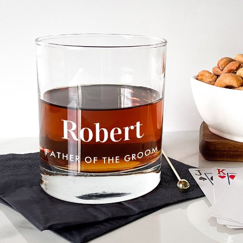 Personalized Father Of The Groom Wedding Gift Whiskey Glass