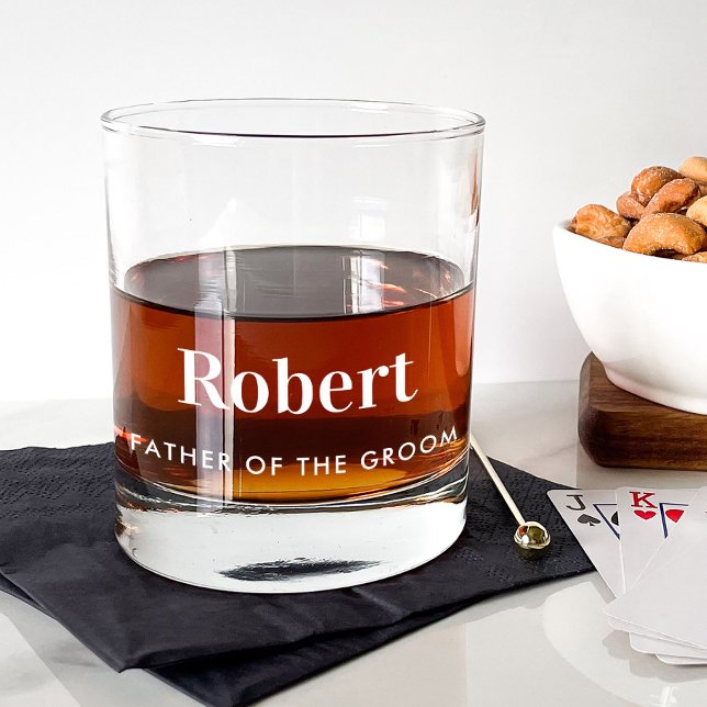Personalized Father Of The Groom Wedding Gift Whiskey Glass (Creator Uploaded)