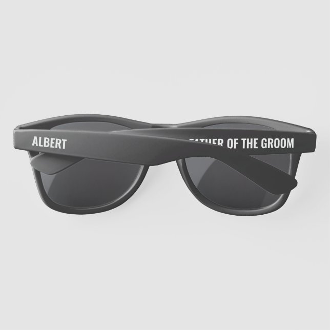 Personalized Father of the Groom Wedding Sunglasses (Back)