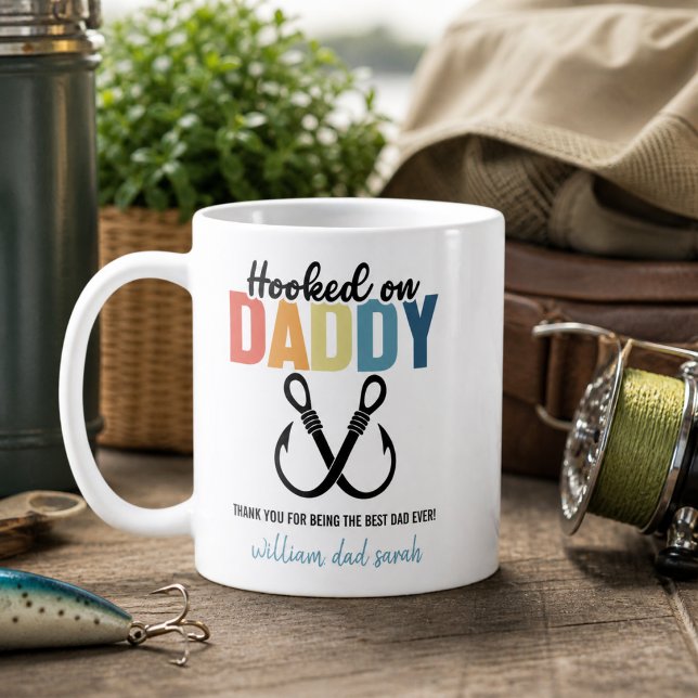 Personalized Father’s Day |Hooked on Daddy Fishing Coffee Mug (Personalized Father’s Day |Hooked on Daddy Fishing Coffee Mug)