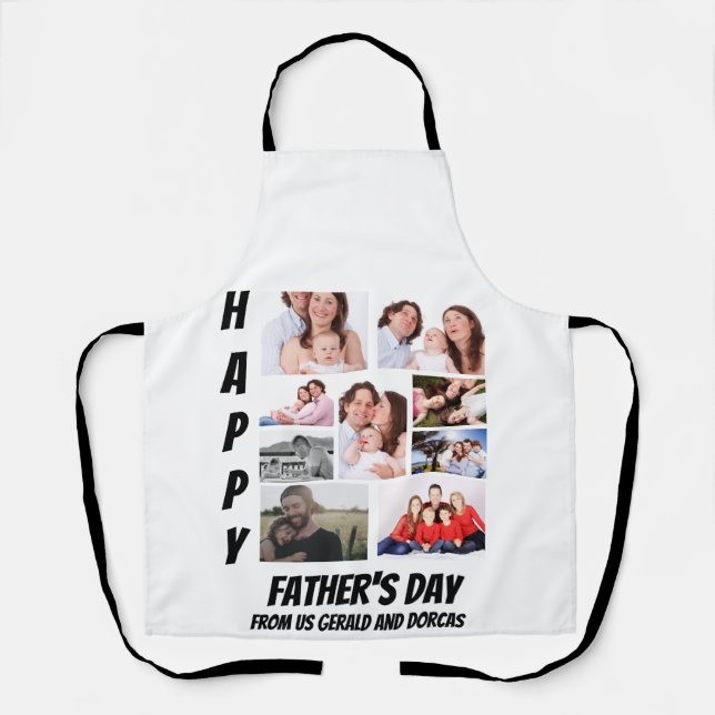 Personalized Father's Day  9 Photo Collage  Apron (Front)