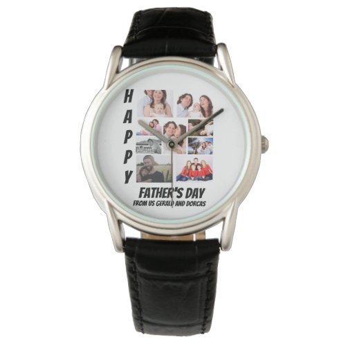 Personalized Fathers Day  9 Photo Collage  Watch