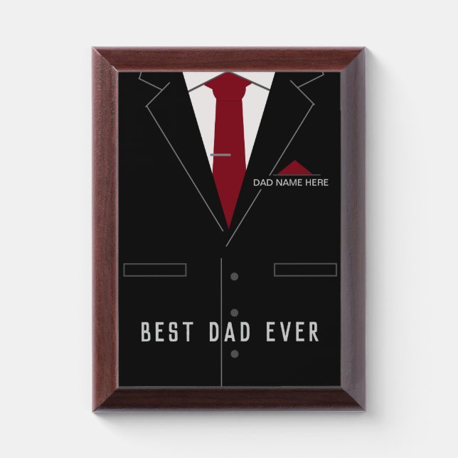 Personalized Father's Day Award Plaque Custom Text (Vertical)