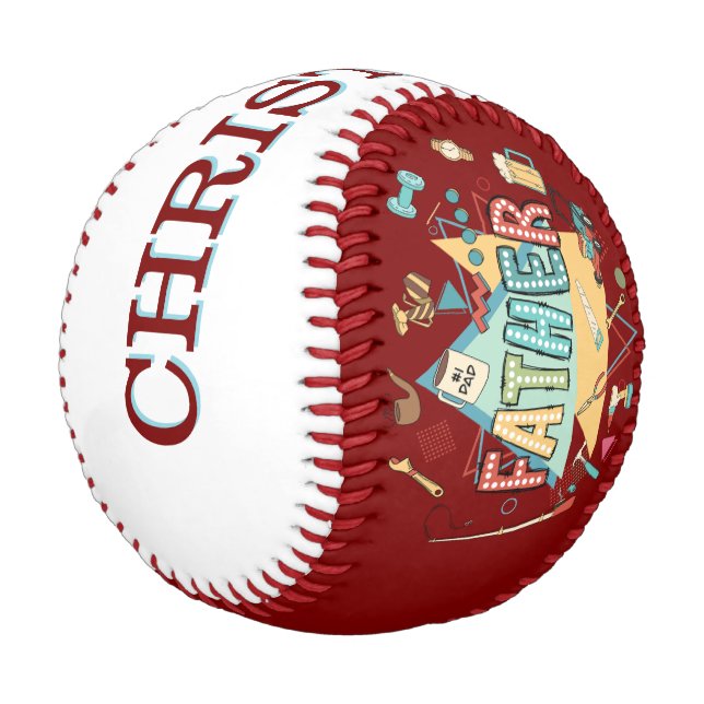 Personalized Father's Day Baseball (Angled)