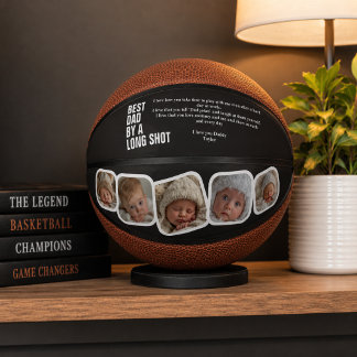 Personalized Fathers Day Best Dad By A Long Shot Basketball