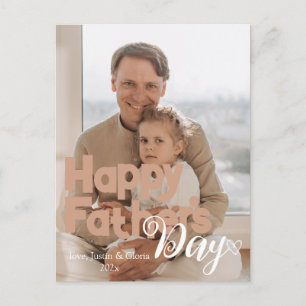 Personalized Fathers Day, best dad ever gift Holiday Postcard