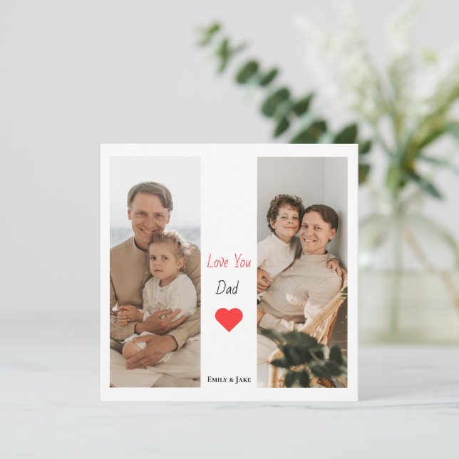 Personalized Father's Day Card (Standing Front)