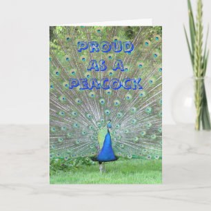 Personalized FATHERS DAY CARD "PROUD AS A PEACOCK"
