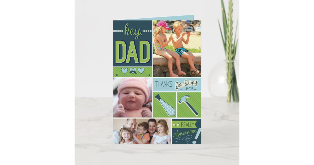 Personalized Fathers Day Card With Photos Zazzle personalized-fathers-day-card-with-photos-zazzle