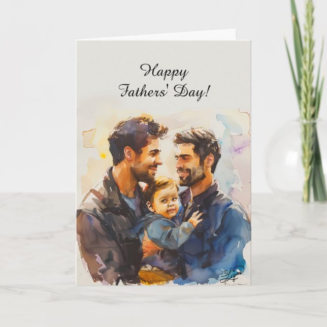 Personalized Father's Day Cards for Gay Dads (Front)