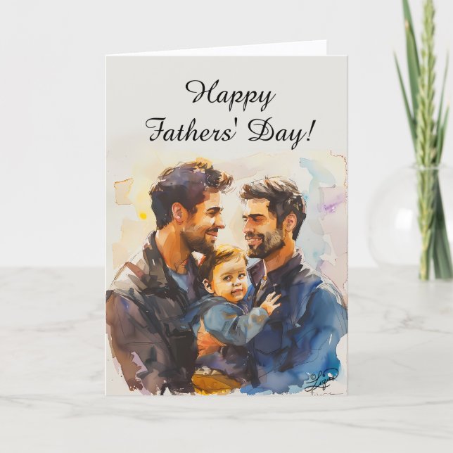 Personalized Father's Day Cards for Gay Dads (Front)