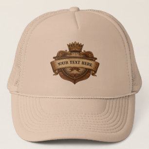 Personalized Father's Day Crown & Shield Trucker Hat