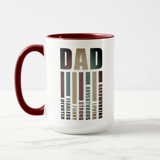 Personalized Father's Day "DAD" Description Mug (Left)