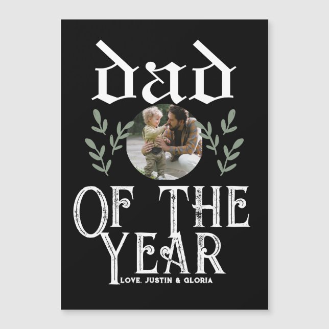 Personalized Fathers Day, dad of the year gift   (Front)