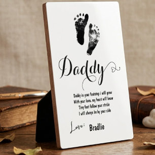 Personalized Father's Day Footprint Keepsake Plaque