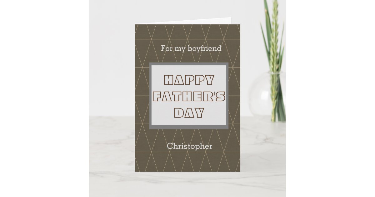 Personalized Father's Day for my Boyfriend Card | Zazzle