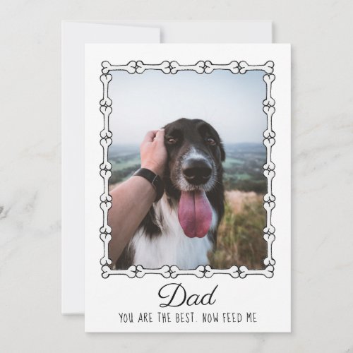 Personalized Fathers Day From The Dog Holiday Card