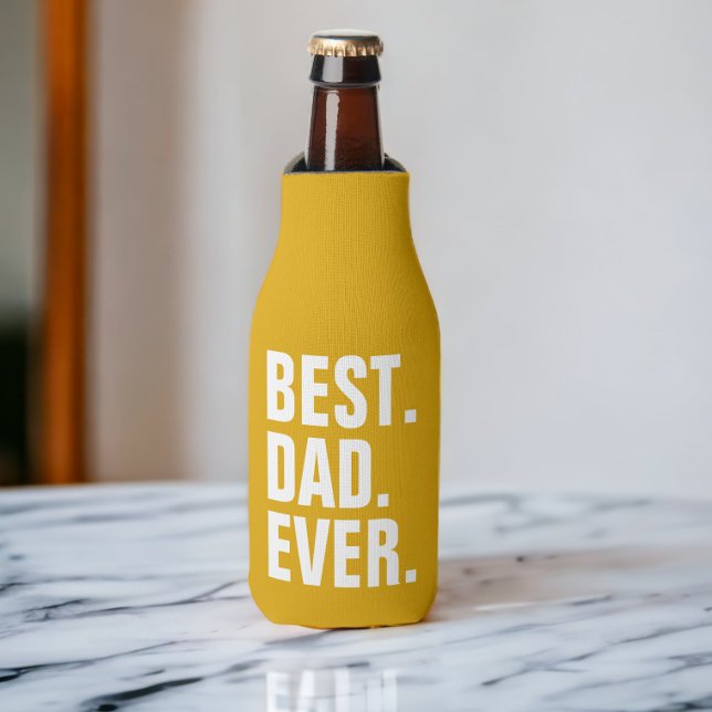 Personalized Fathers Day Gift Best Dad Ever Bottle Cooler (Creator Uploaded)
