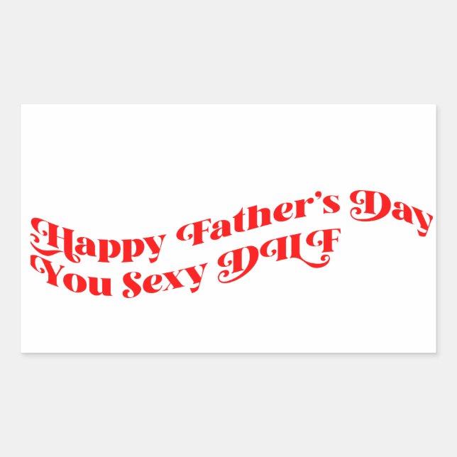 Personalized Father's Day Gift from Wife Rectangular Sticker (Front)
