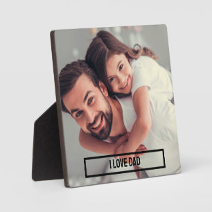 Personalized Fathers Day Gift   I Love Dad Photo Plaque