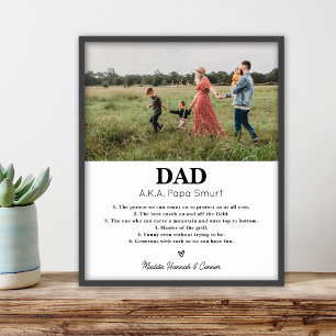 Personalized Father's Day Gift Photo Poster