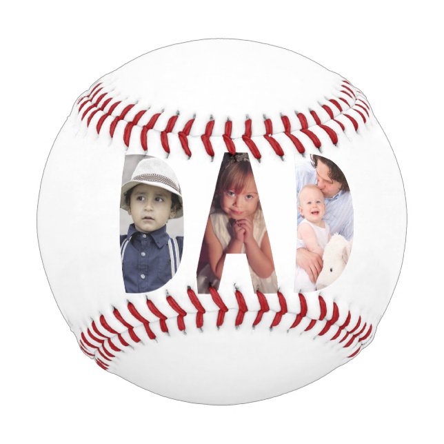 Personalized Fathers Day Gifts DAD Custom Photo Baseball (Front)