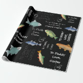 Fishing Theme Wrapping Paper Sheets