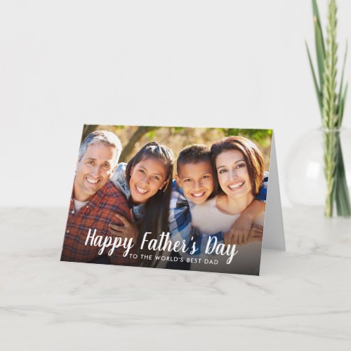 Personalized Fathers Day Photo Card for Dad