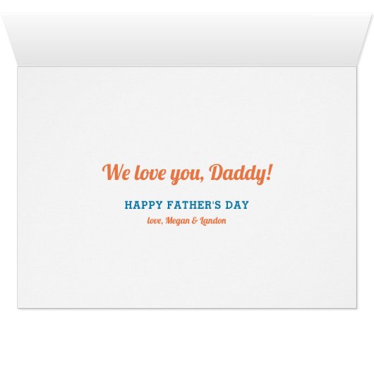 Personalized Father's Day Photo Card for Dad (Inside Horizontal (Bottom))