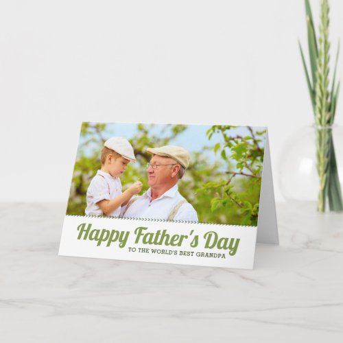 Personalized Fathers Day Photo Card for Grandpa
