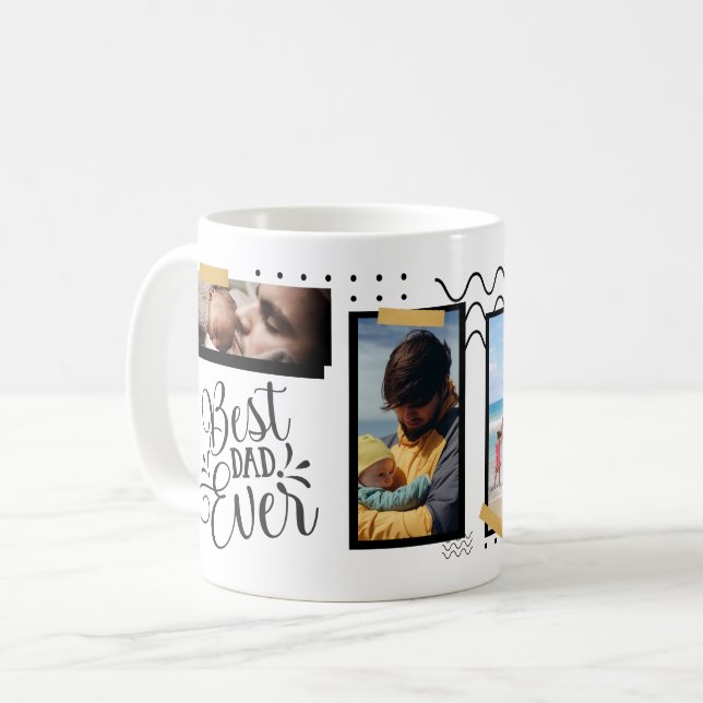 Personalized Father's Day Photo Collage Coffee Mug (Front Left)
