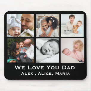 Personalized Father's Day Photo Collage Mouse Pad