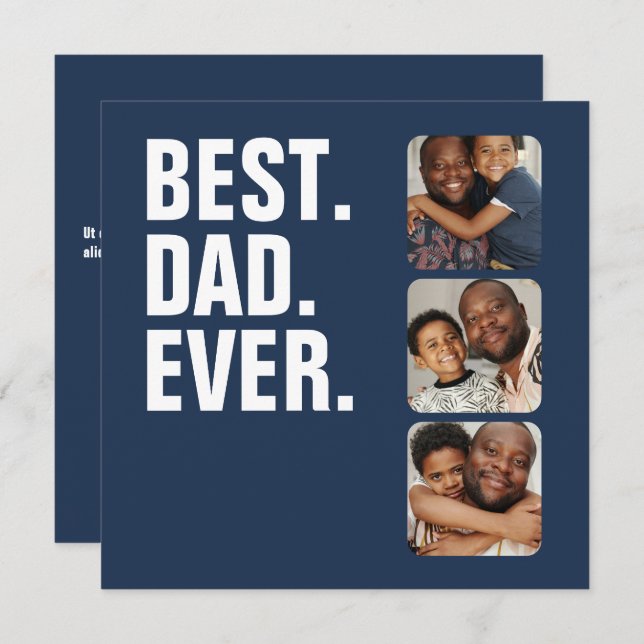 Personalized Fathers Day Photo Gift Best Dad Ever (Front/Back)