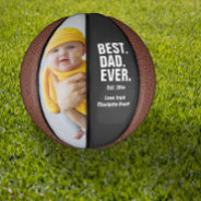 Personalized Fathers Day Photo Gift Best Dad Ever Mini Basketball at Zazzle