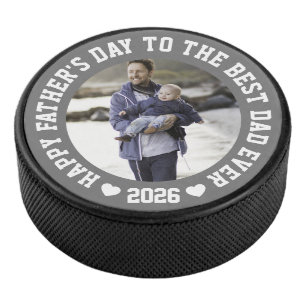 Personalized Father's Day Photo Hockey Puck