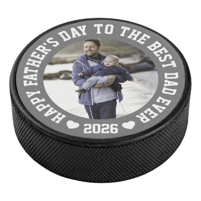 Personalized Father's Day Photo Hockey Puck (3/4)