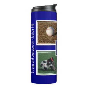 Personalized Father's Day SPORTS Custom Photos Thermal Tumbler