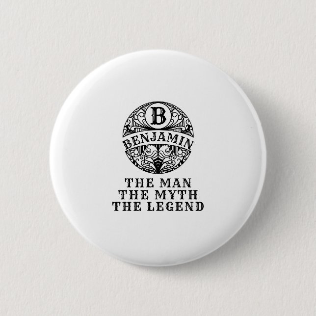 Personalized Fathers day   the man the myth legend Button (Front)
